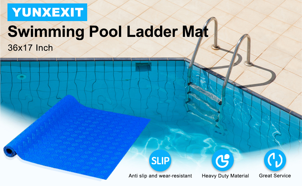 Swimming Pool Ladder Mat 36x17 Inch Protective Pool Ladder