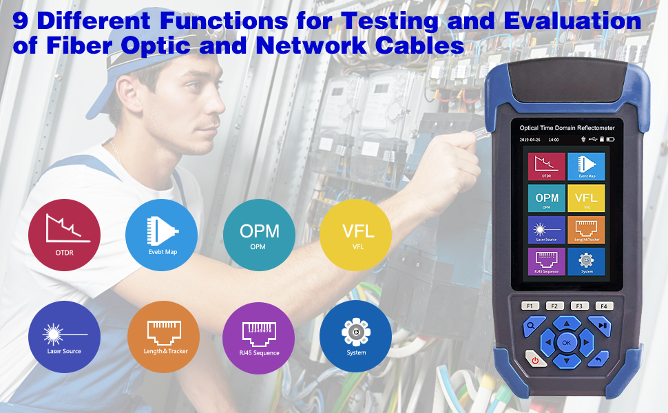 OTDR Optical Fiber Tester MiniPro SM 1310/1550nm with Event Map.MultiFunction Tester OPM,OLS