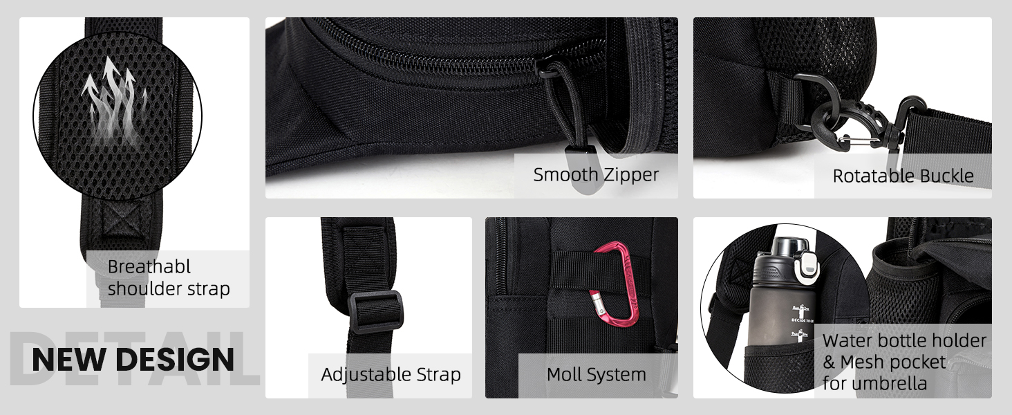 Love Deliver Sling Backpack Tactical Sling Bag for Men