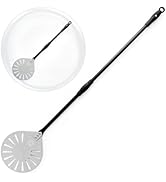 Chef Pomodoro Supreme Aluminum 9-Inch Turning Pizza Peel with Detachable Aluminium Handle for Eas...