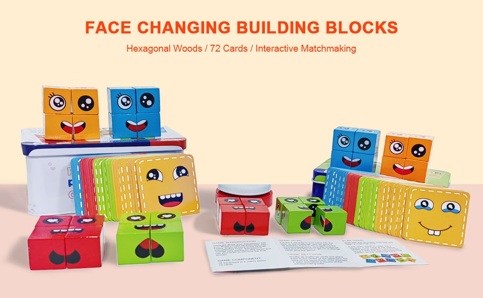 face challange board wooden game