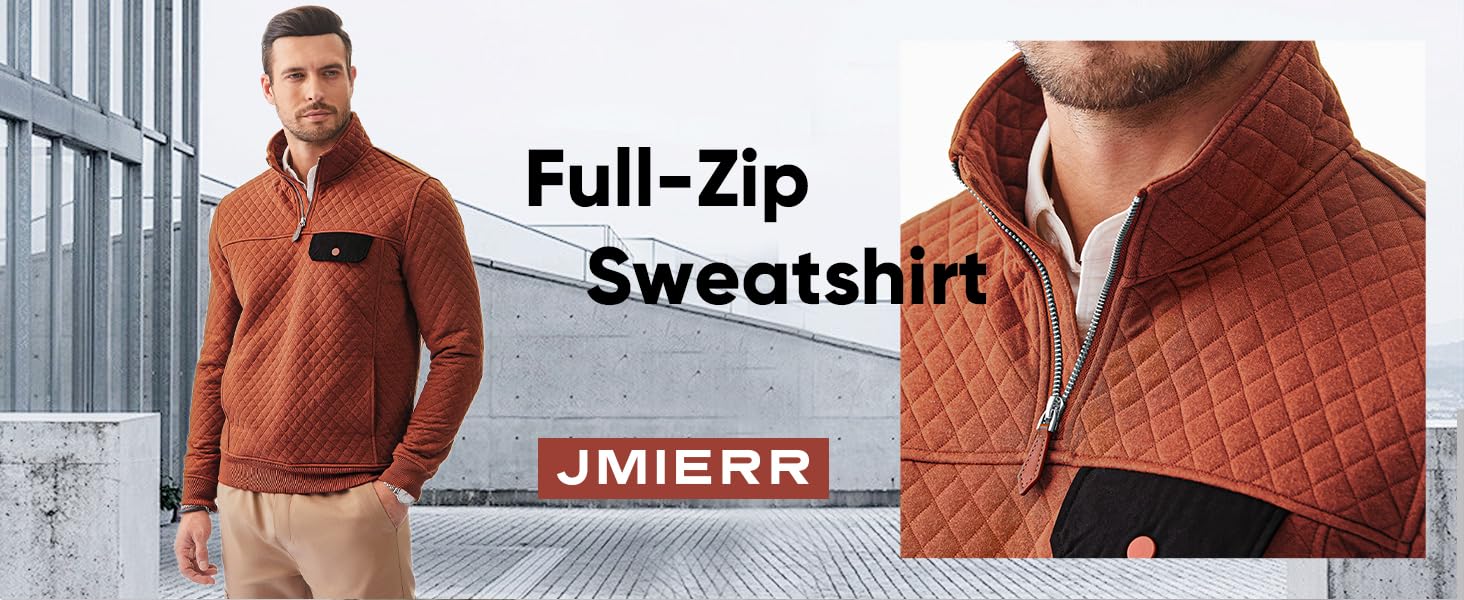 JMIERR Men's Quilted Sweatshirt
