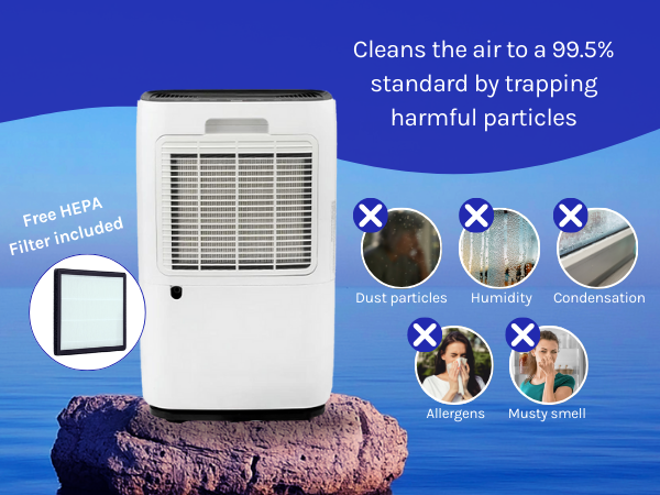 the air conditioner is a standard by traping harmful particles.