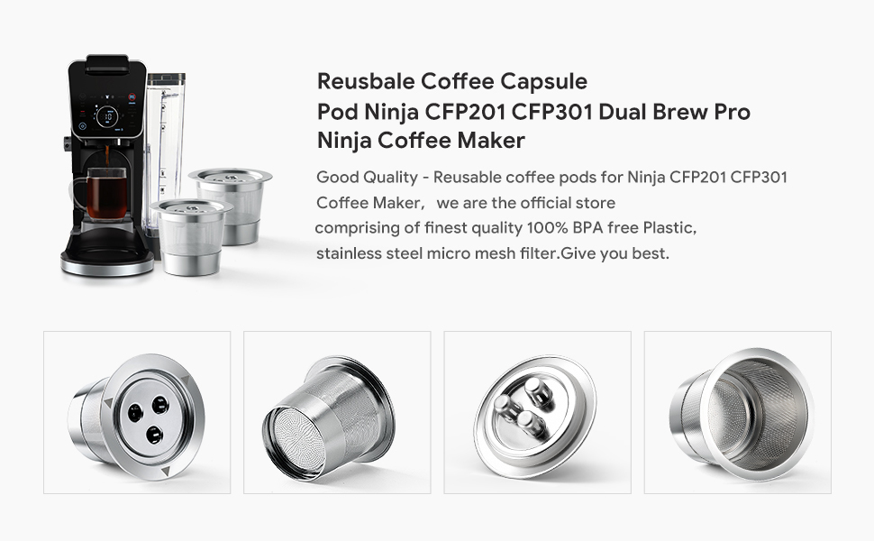 Ninja Stainless Reusbale Coffee Capsule Refiilable Coffee