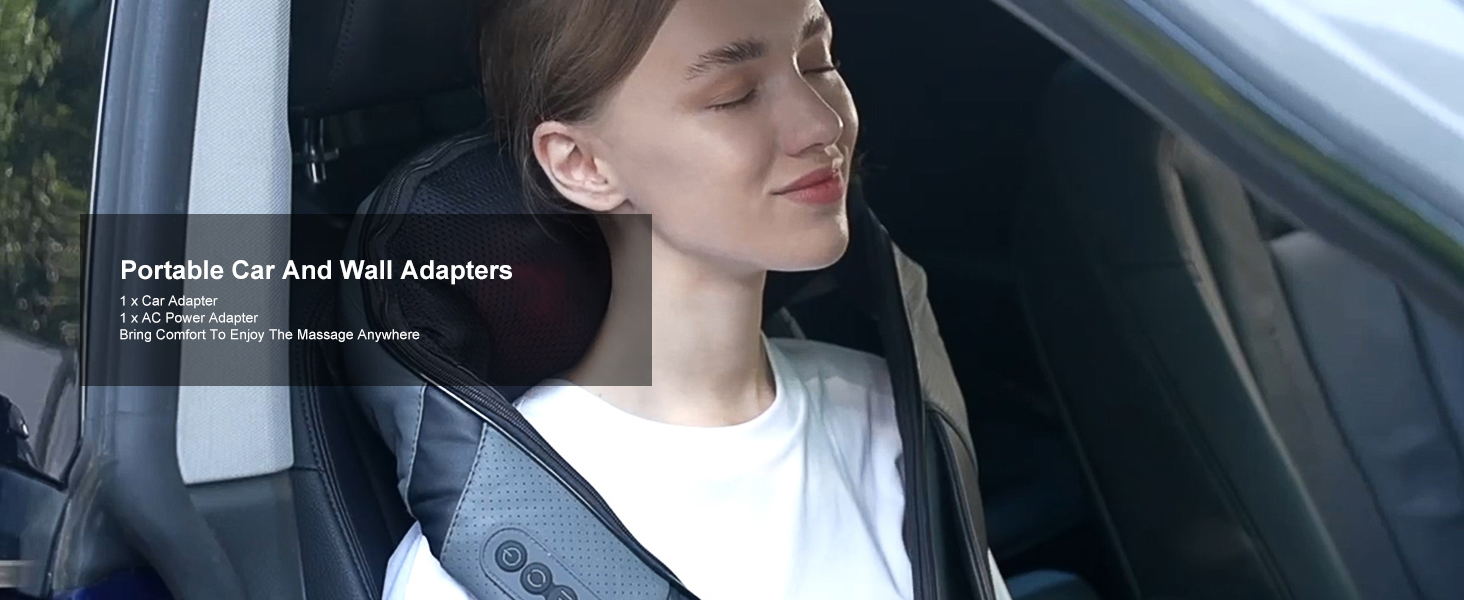 Neck and Shoulder Massager with Heat, Electric Shiatsu Back Massage Device, Portable Deep Tissue 3D Kneading Pillow for Muscle Pain Relief at Home, Of 13 12