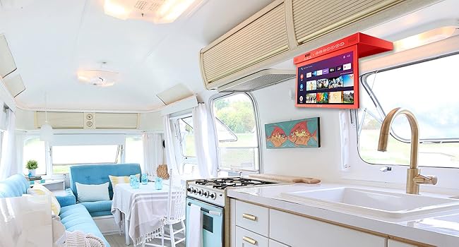 rv tv 12 volt tv 12-24V 110V for rv kithchen bedroom