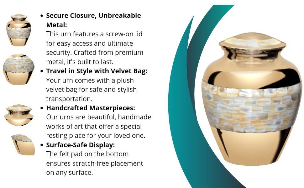 Adult Cremation URNS for Ashes Classic MOP Cremation Urns for Human Ashes