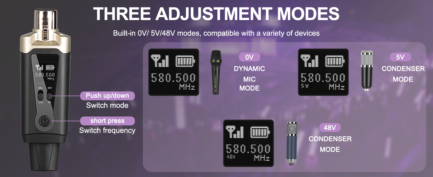 Wireless Microphone Transmitter Receiver