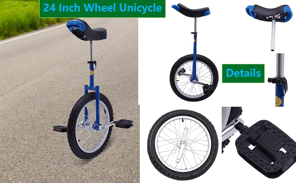 BANLICALI Unicycle, 24 Inch Wheel Unicycle with Rim and