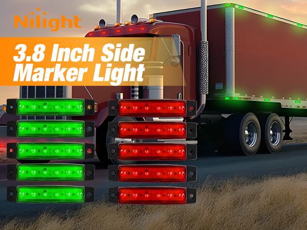 Amazon.com: Nilight Side Marker Light 10PCS 3.8 Inch Red