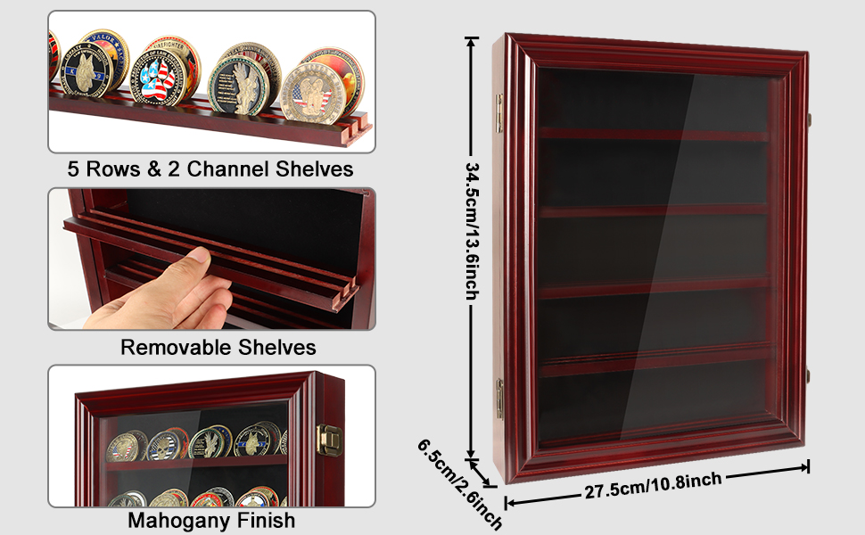 ASmileIndeep Military Challenge Coin Display Case Holder