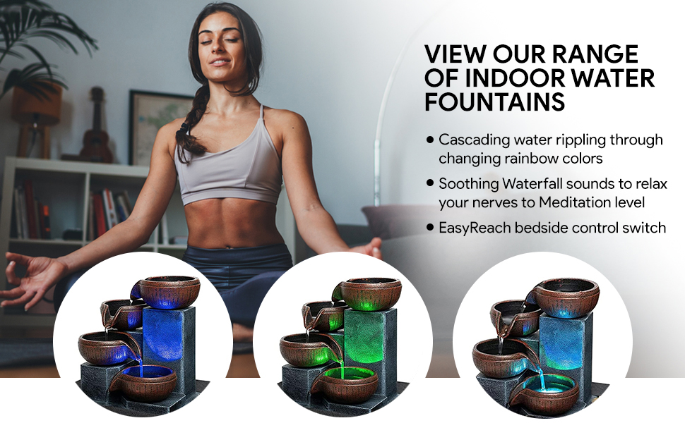 Tabletop Fountain with LED Light