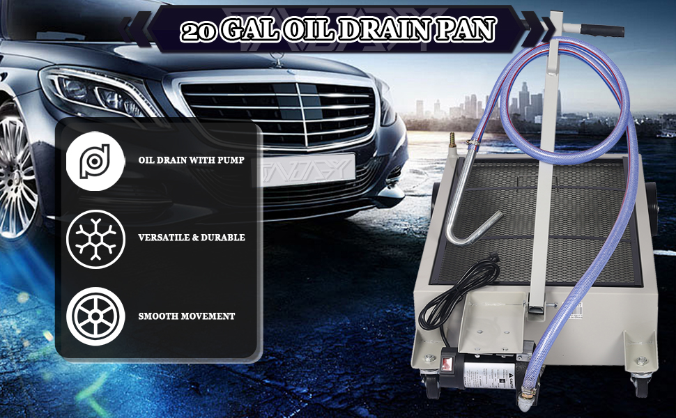 Tandagy Oil Drain Pan 20 Gallon Oil Change Pan with