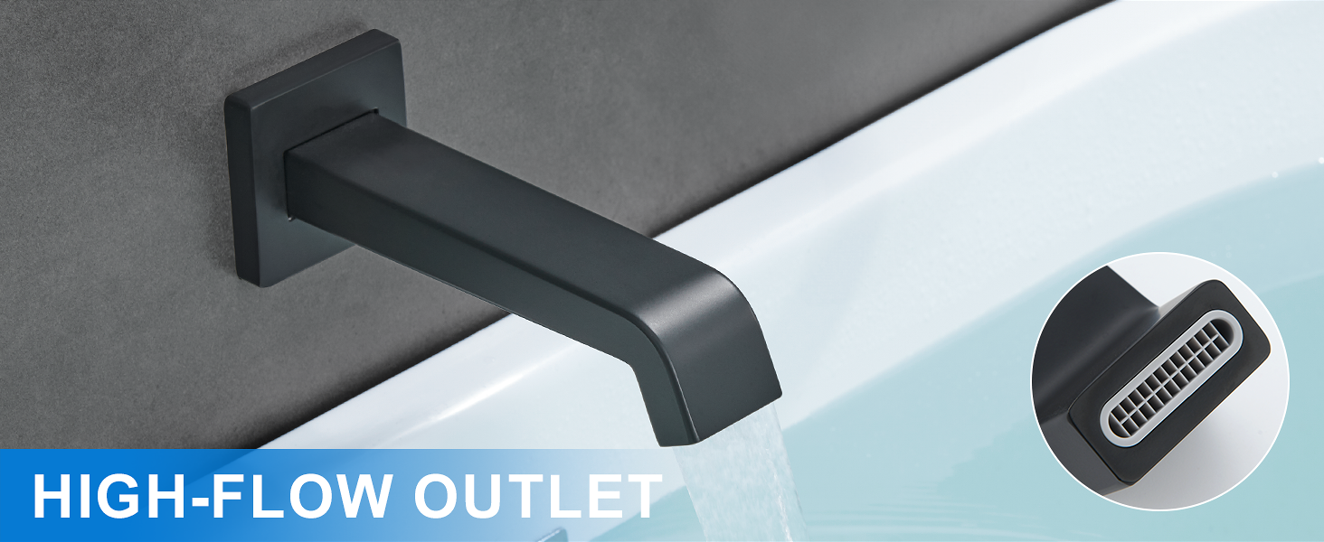 Bathtub Shower Faucet Set with Pressure Balance Valve, 12" Ceiling