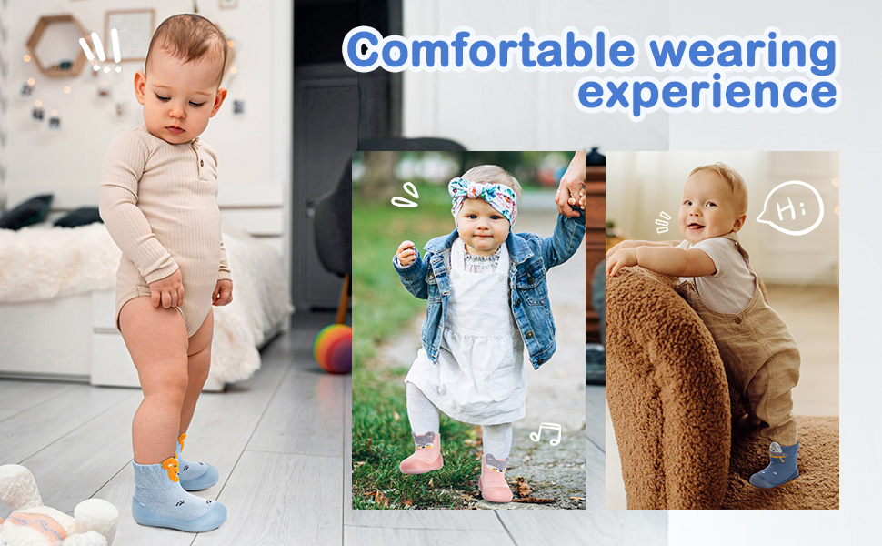 Baby Sock Shoes Toddler Boy Girl First Walking Pre Walkers Soft Rubber Sole Pram Slipper Infant