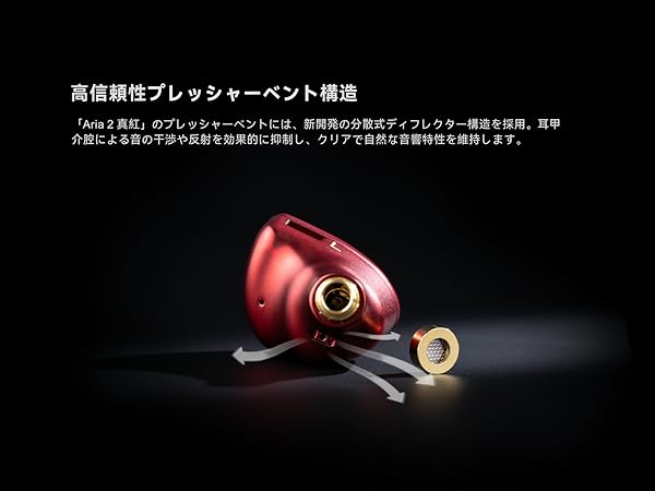 Amazon.co.jp: 水月雨 Moondrop Aria 2 真紅 カナル型 イヤホン