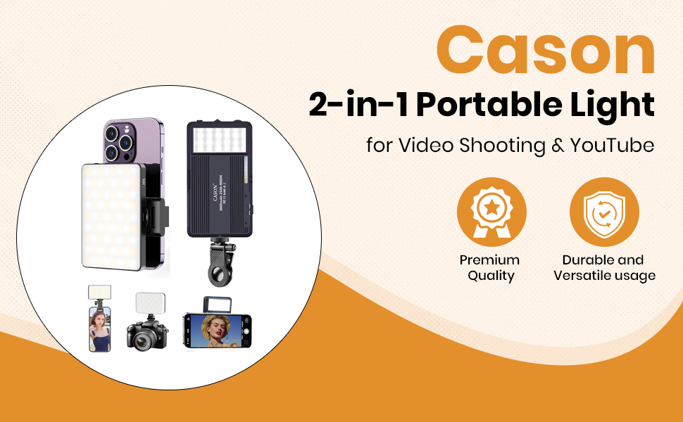 SPN-JGSP 2 in 1 Portable Light for Video Shooting