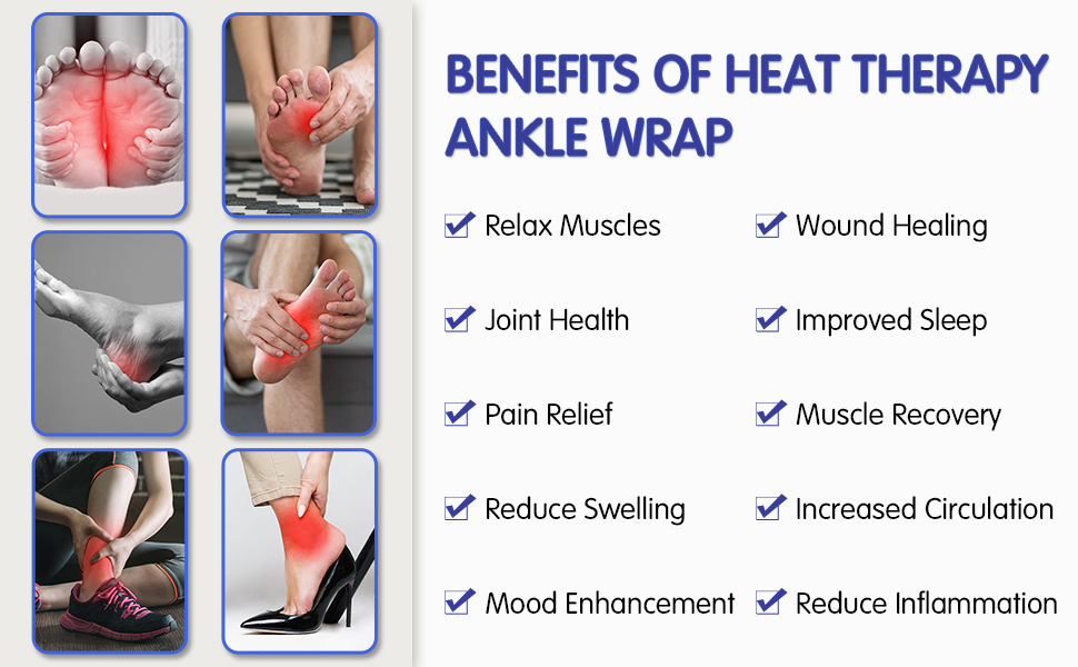 JOBYNA 1 Pack Ankle Heating Pads for Achilles Tendonitis