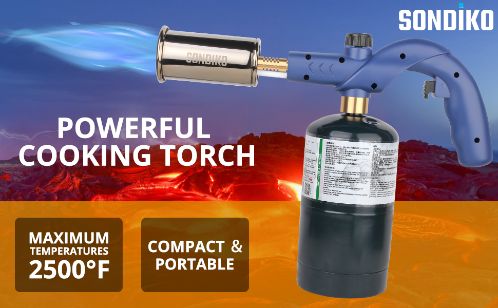 Sondiko Powerful Propane Torch Head with Igniter, Adjustable