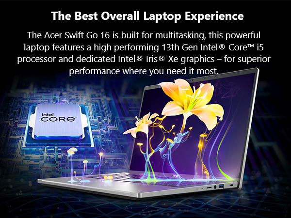 Acer Swift Go; touch screen laptop; Twinair; purifiedview; intel 13th gen; intel evo laptop; 16:10