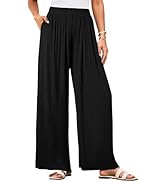 GRACE KARIN Women Wide Leg Pants Pleated Work Dress Pants Elastic Waisted Pull on Business Casual...