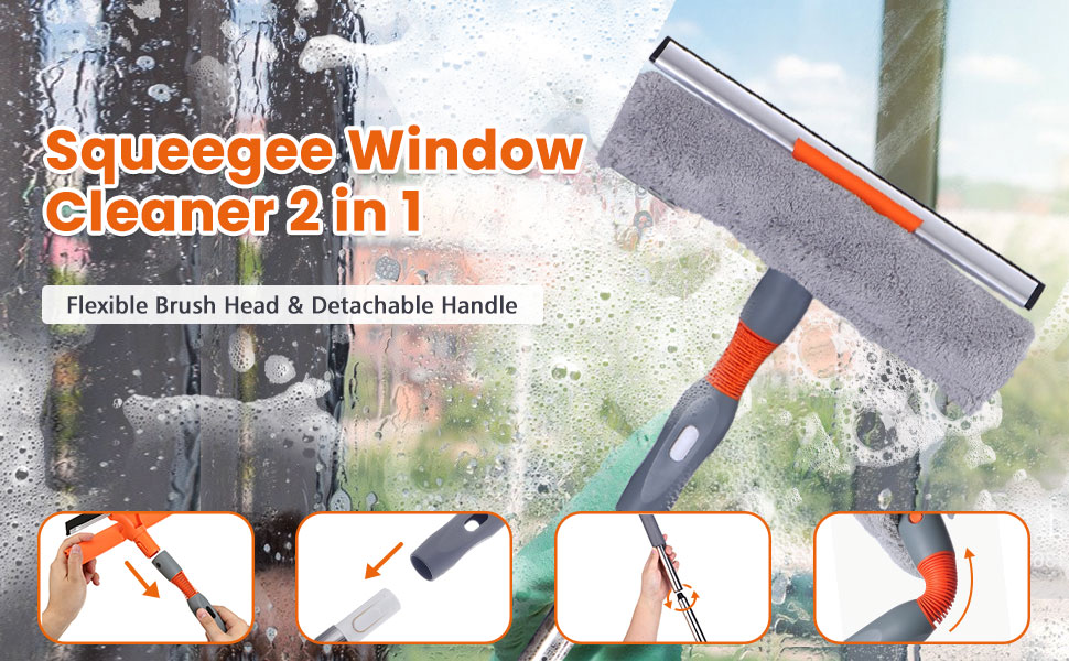 window cleaning equipment，Professional window cleaning kit 2 in 1