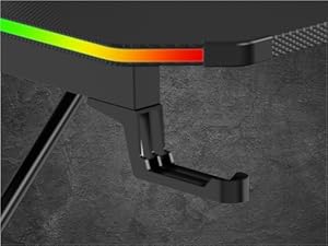 Gaming desk headphone hook