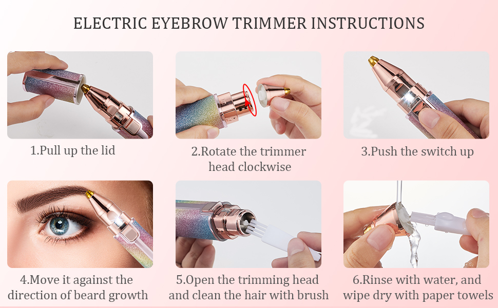 2 IN 1 USB Flawless Trimmer Rainbow Trimmer for Men & Women 10 t11