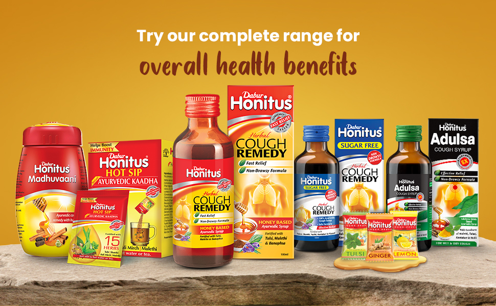 Buy Dabur Honitus Cough Syrup 200ml Fast Relief from just 15 mins