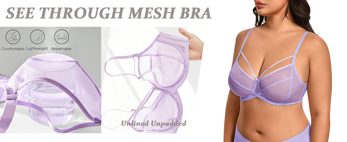 mesh bra see through lingerie
