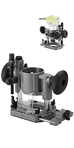 Dewinner à Bois Défonceuse Affleureuse électrique 710W 13000-33000RPM, 6 Vitesses Variables, 3 Pinces De 1/4" 6mm &8mm, Profession Plastifieuse Avec Accessoires 20 102701