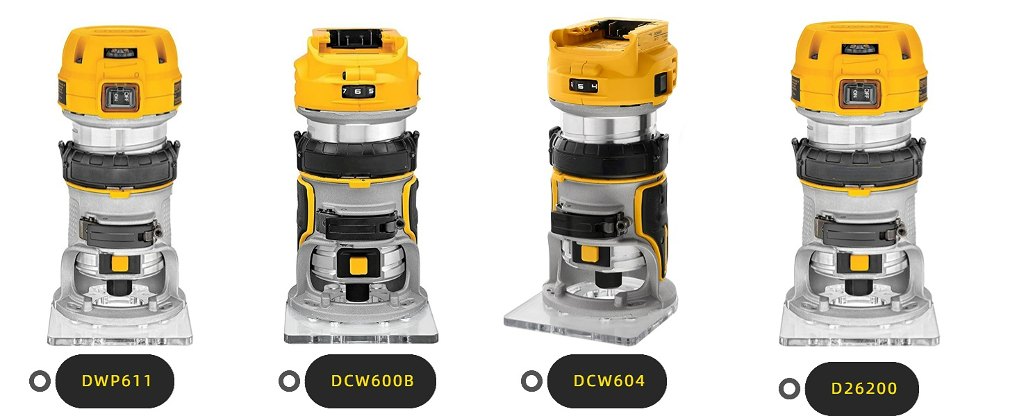 Router Adapter for Dewalt 18V/20V Max DCW600B DWP611 DCW604 D26200