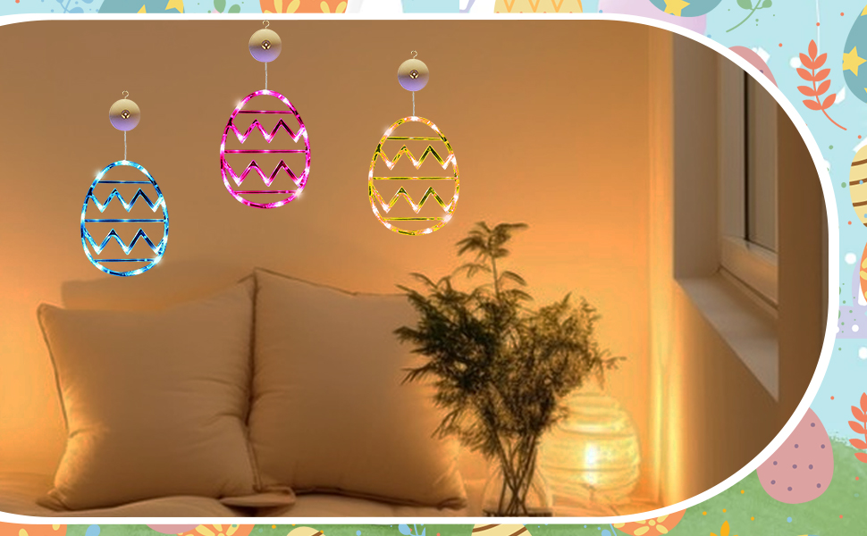 Easter Decoration LED Window Light Easter Decoration Fairy Lights