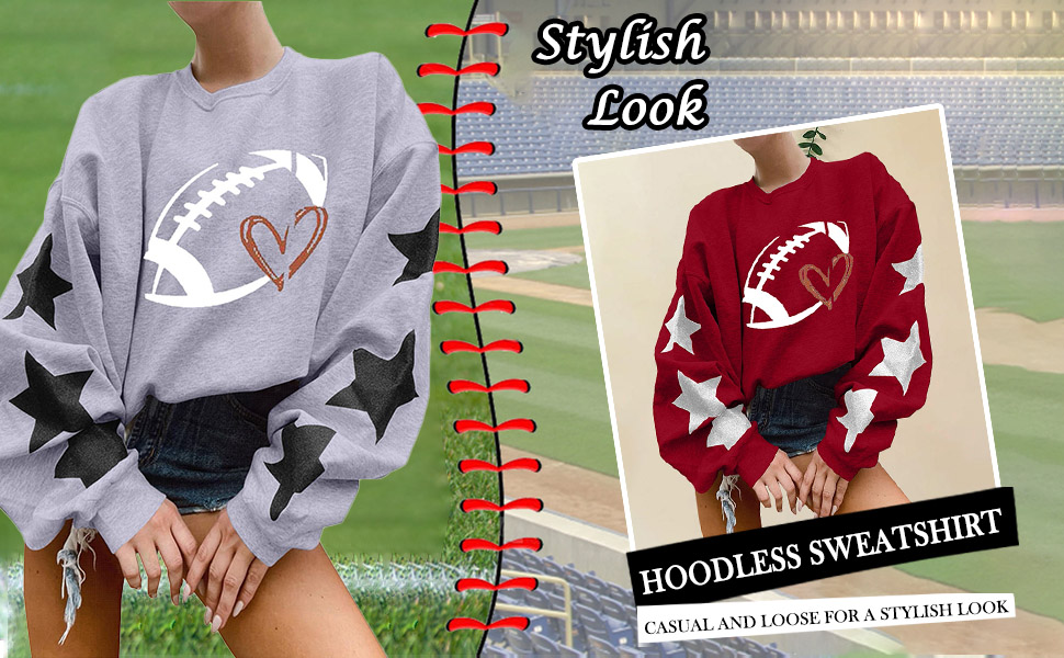 Football Game Day Sweatshirts Women