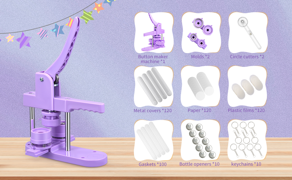 NantFun Button Maker Machine Multiple Sizes, Pin Maker