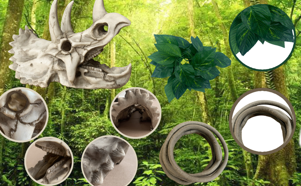 Reptiles Resin Triceratops Skull Hide Decoration