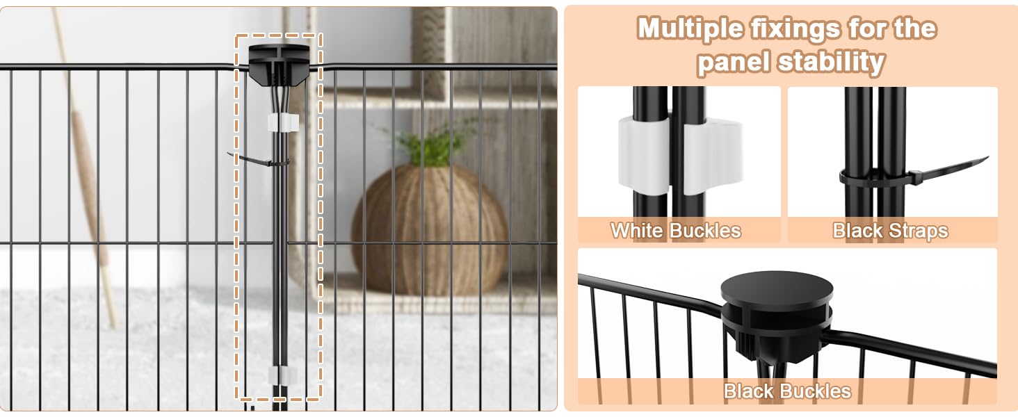 Multiple fixing measures to maintain the panel stability
