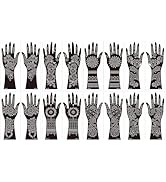 Large Henna Tattoo Stencil Kit,8 Sheets Henna Tattoo stickers for Hand Forearm Glitter Airbrush D...
