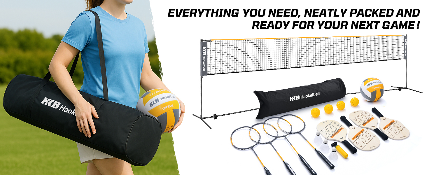 pickleball badminton volleyball net set