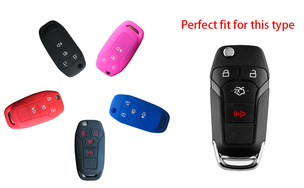 Ford Fusion Key Fob Cover：Key Shell Fit for Ford Fusion Keyless Remote Case