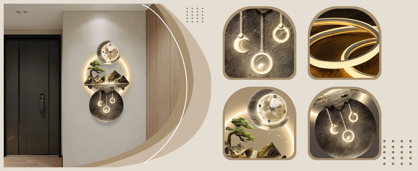 LED light wall art decor for livingroom