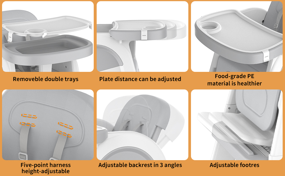 Baby High Chair,High Chairs for Babies and Toddlers Table
