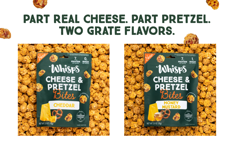 Part real cheese. Part pretzel. Two grate flavors