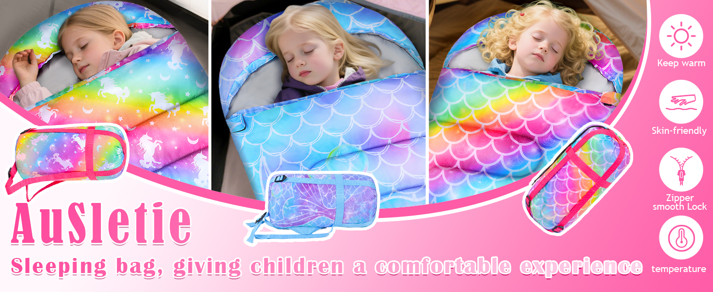 girl sleeping bag