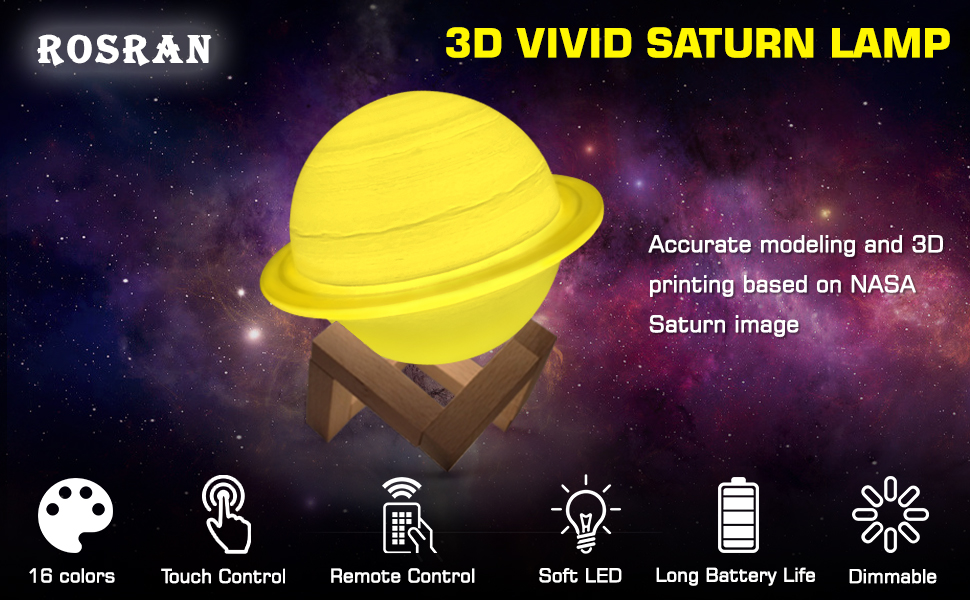 Saturn Moon Lamp for Kids