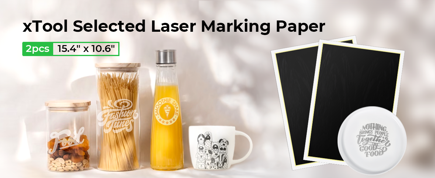 xTool Selected Laser Engraving Marking Paper, 2 PCS Laser