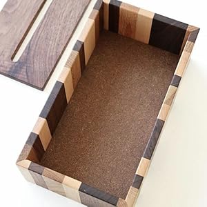 Amazon｜ティッシュケース 木製 無垢 木目 ナチュラルウッドの