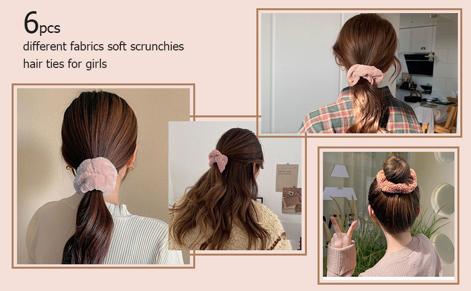 pink scrunchy hair