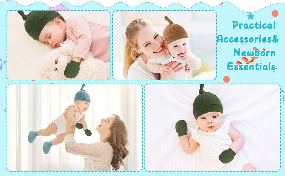 Preemie Beanie Newborn Hospital Hat for 0-6 Months Boys Girls, Autumn Winter