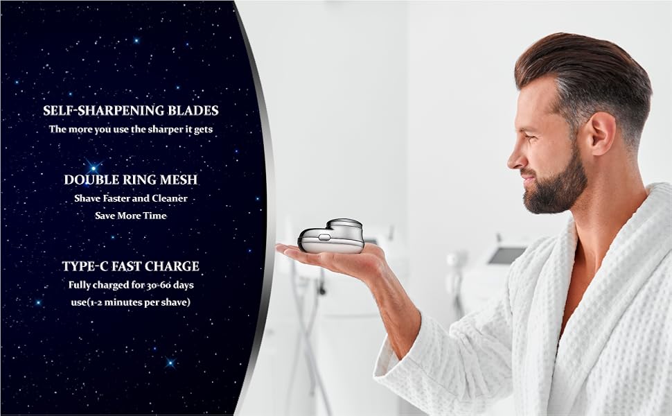 Mini Electric Shaver, 2024 New Fast Charging Digital Display Mini Shaver Mini